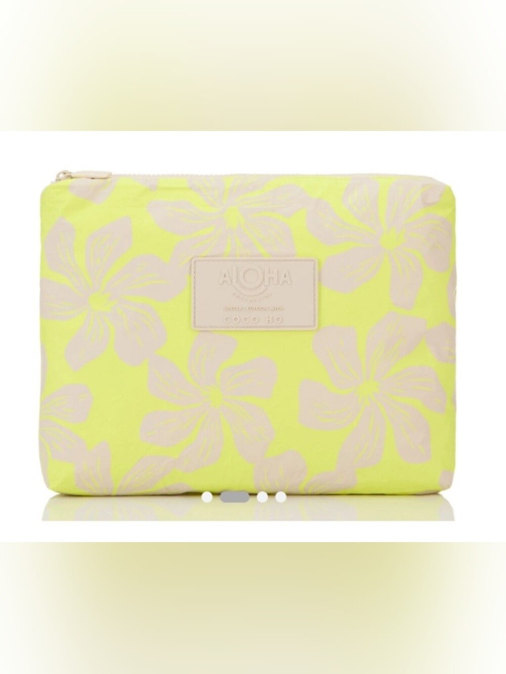 ALOHA COLLECTION COCO HO TIARE MID SIZE HIGHLIGHTER YELLOW/SANDSTONE GRAY
